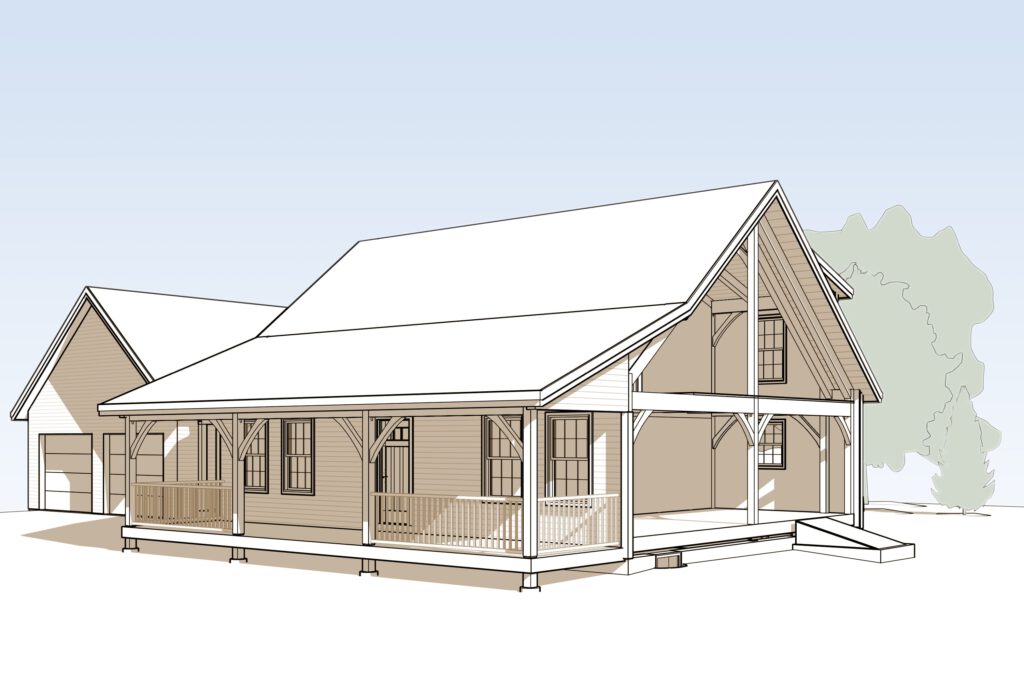 The Barnstead Timber Frame Home Plan Brooks Post & Beam